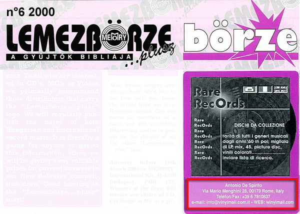Lemezborze n°6 2000